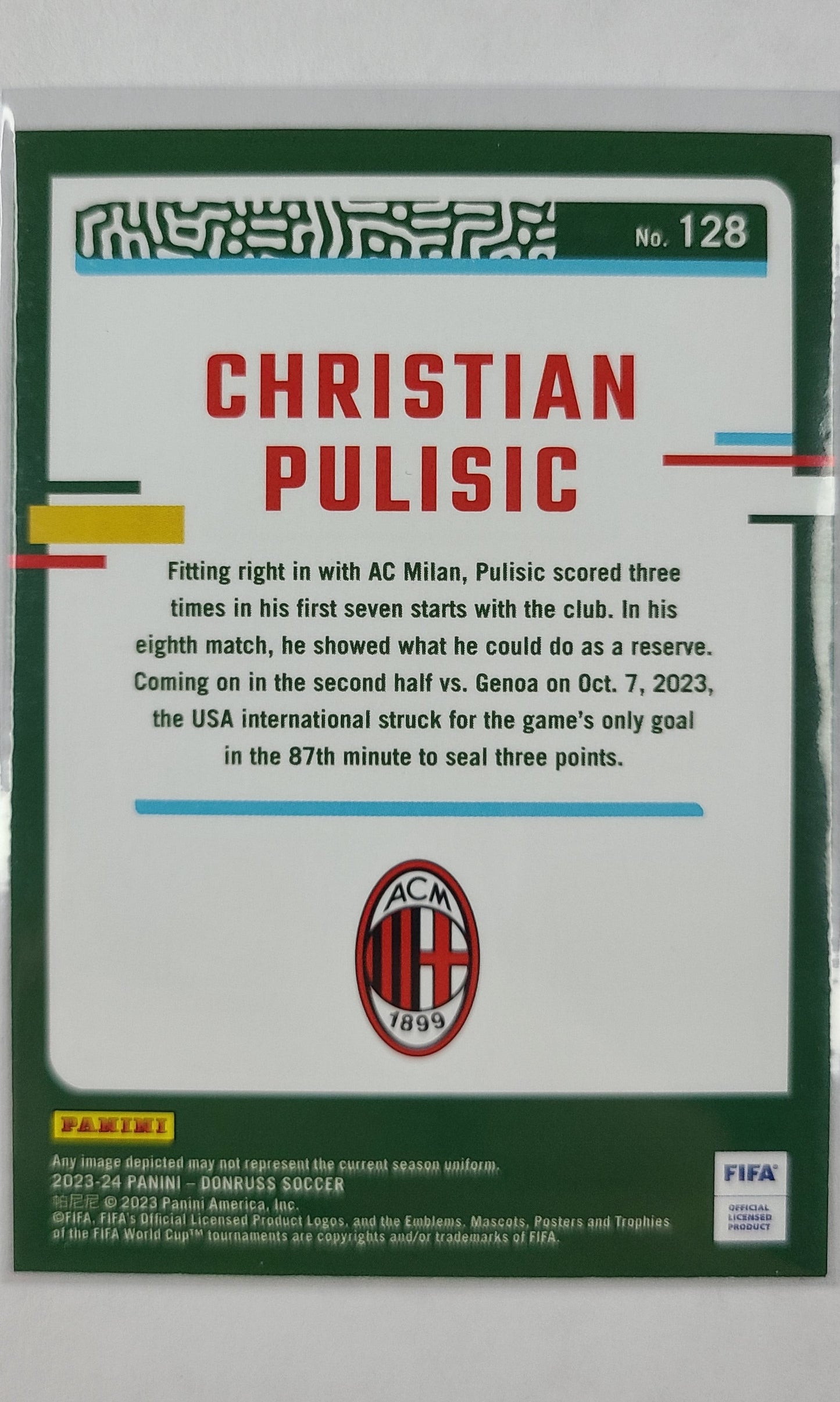 23 Panini Donruss Soccer - #128 Christian Pulisic