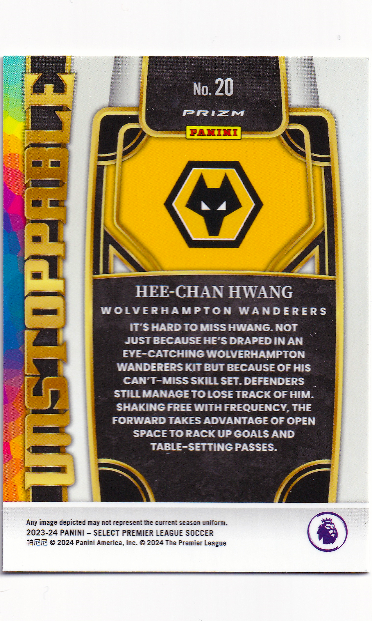 23 Panini Select Soccer - #20 Hee-Chan Hwang (Unstoppable)