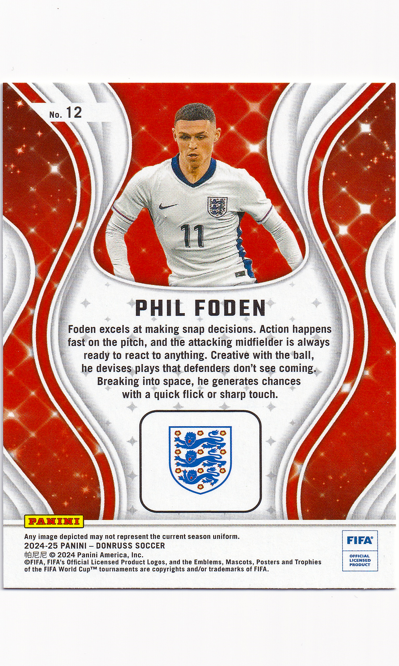 24 Panini Donruss Soccer - #12 Phil Foden (Magicians)
