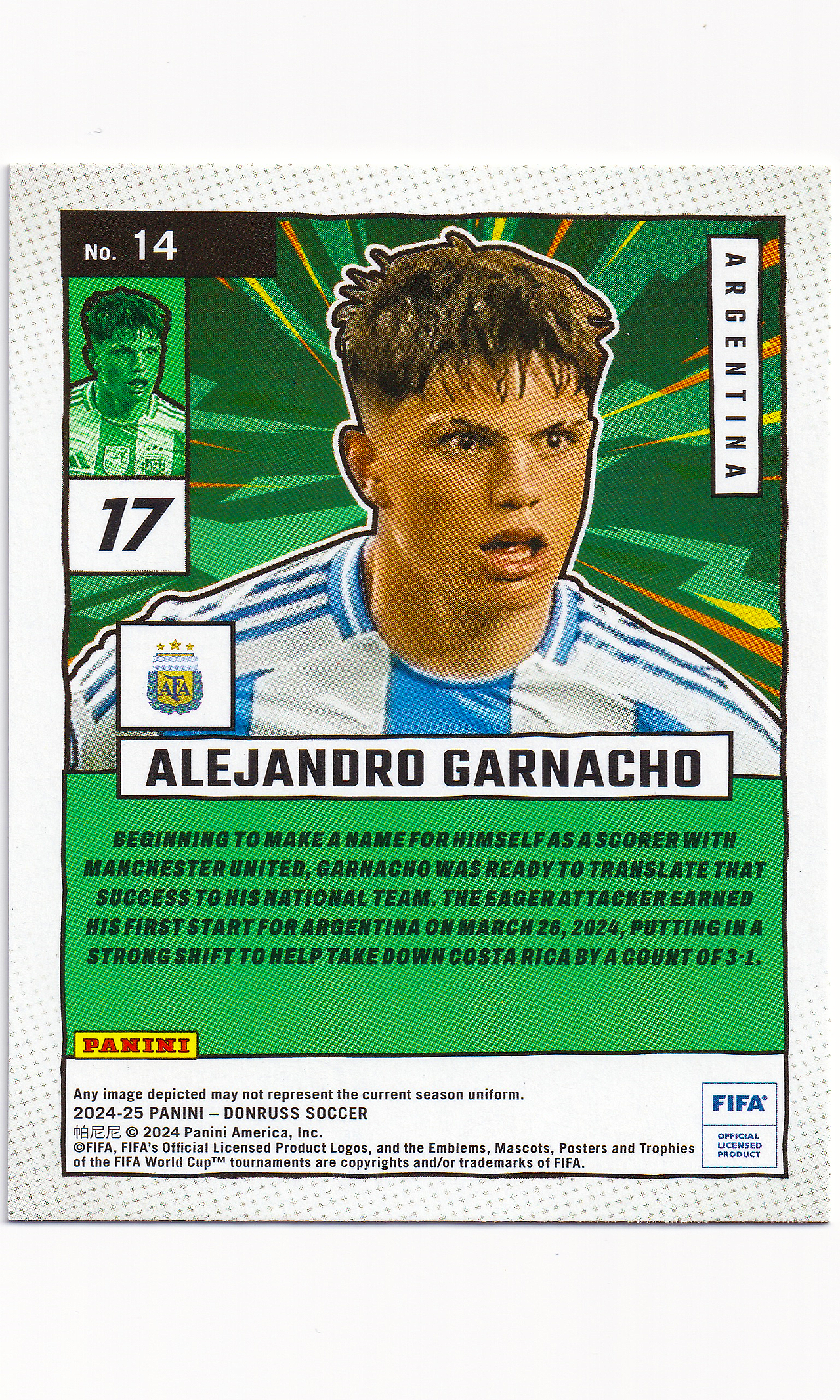 24 Panini Donruss Soccer - #14 Alejandro Garnacho (Net Marvels)