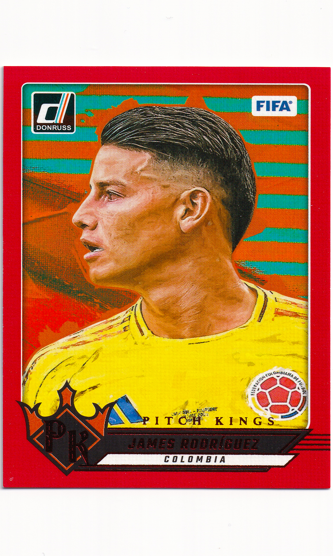 24 Panini Donruss Soccer - #5 James Rodriguez (Red - Pitch Kings)