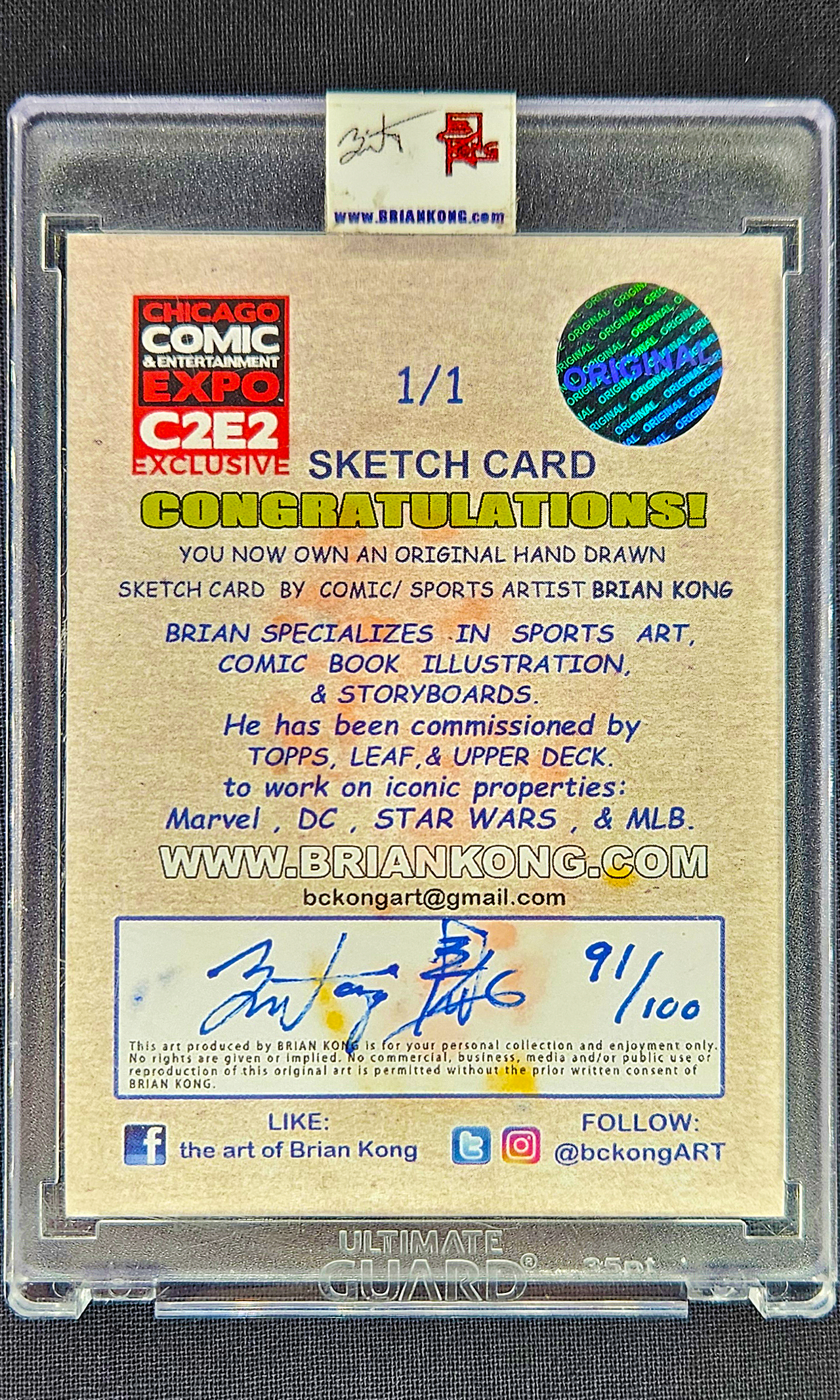 22 C2E2 Exclusive - Limited Edition 1/1 Lionel Messi Sketch Trading Card