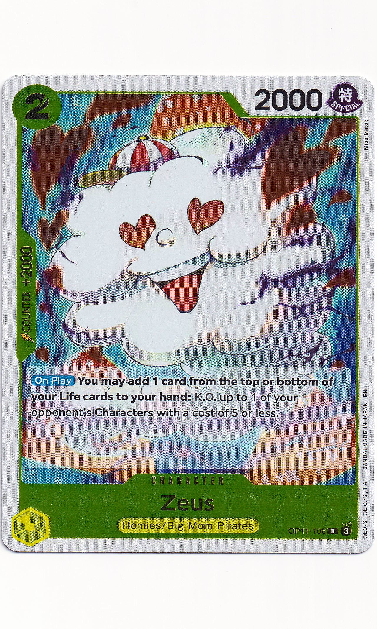 zeus pokemon card One Piece