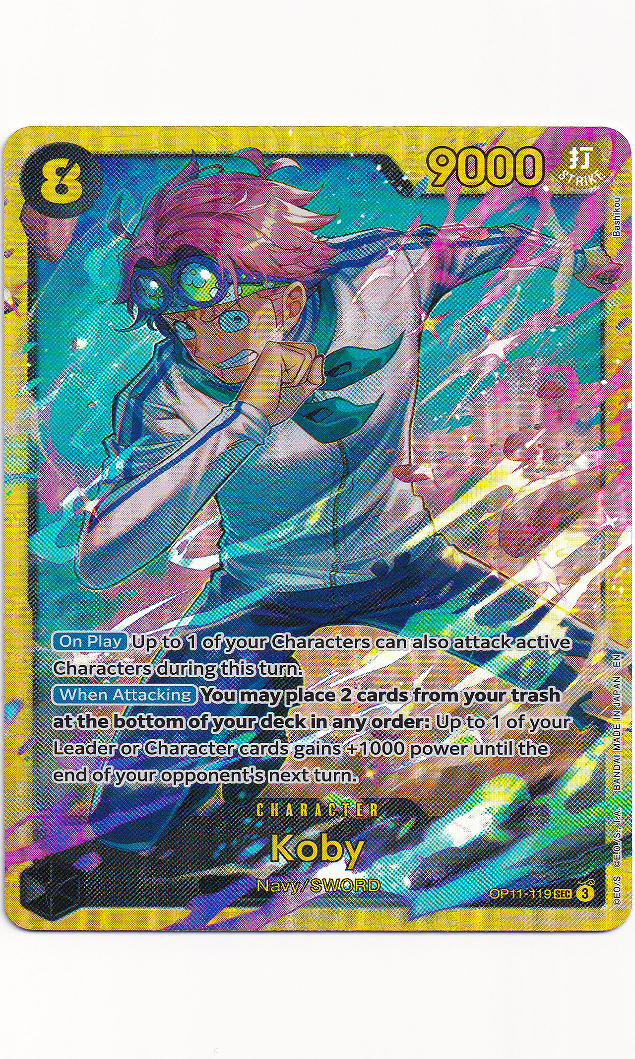 One Piece - #11-119 Koby (Secret Rare) SportyNerdCollectibles One Piece - #11-119 Koby (Secret Rare) SportyNerdCollectibles