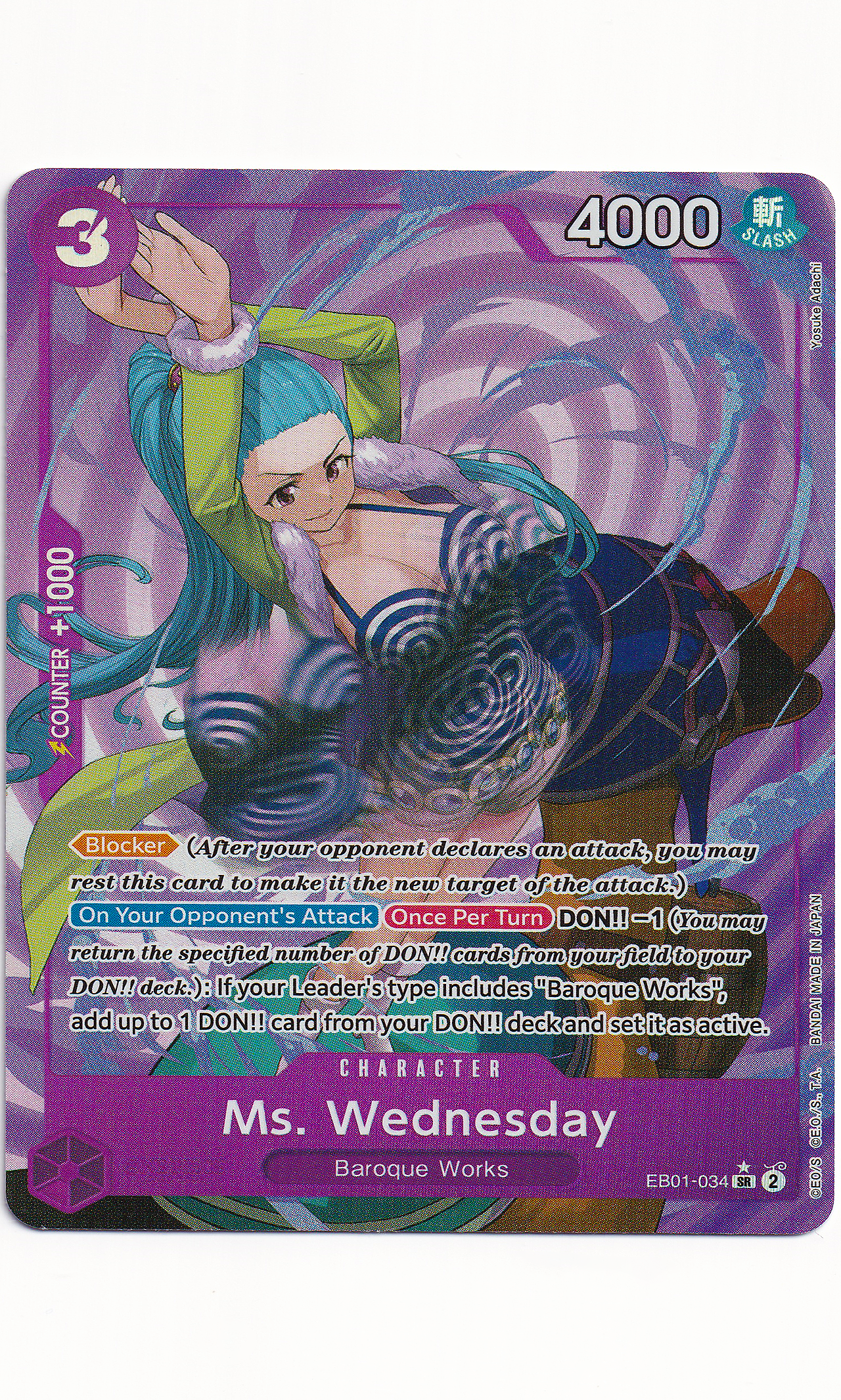 One Piece - #EB01-034 Ms. Wednesday (Alternate Art)