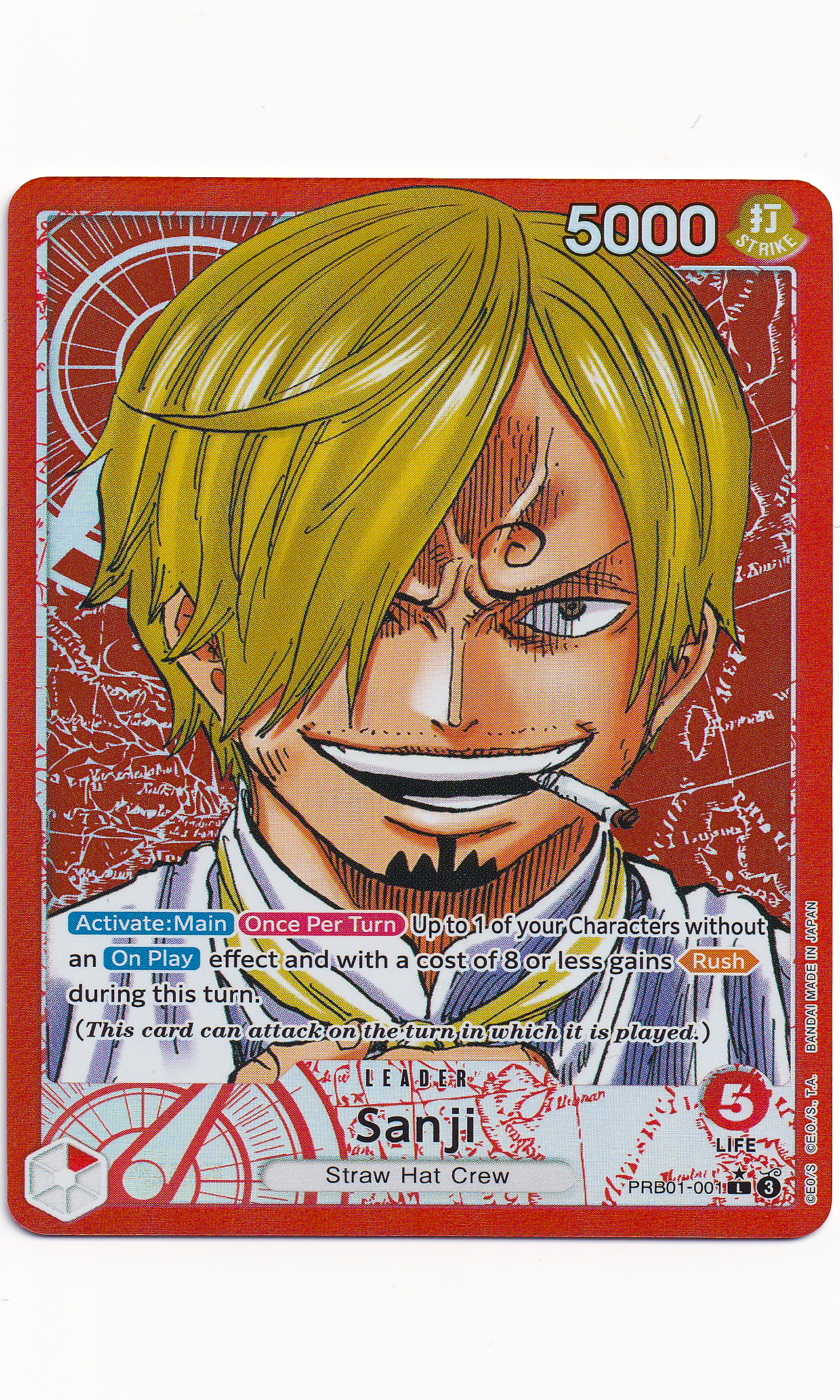 One Piece - #PRB01-001 Sanji (Alternate Art - Leader)