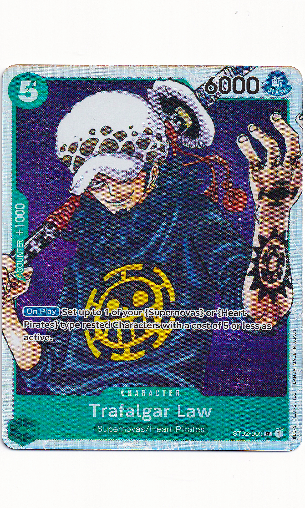 One Piece - #ST02-009 Trafalgar Law (Super Rare)