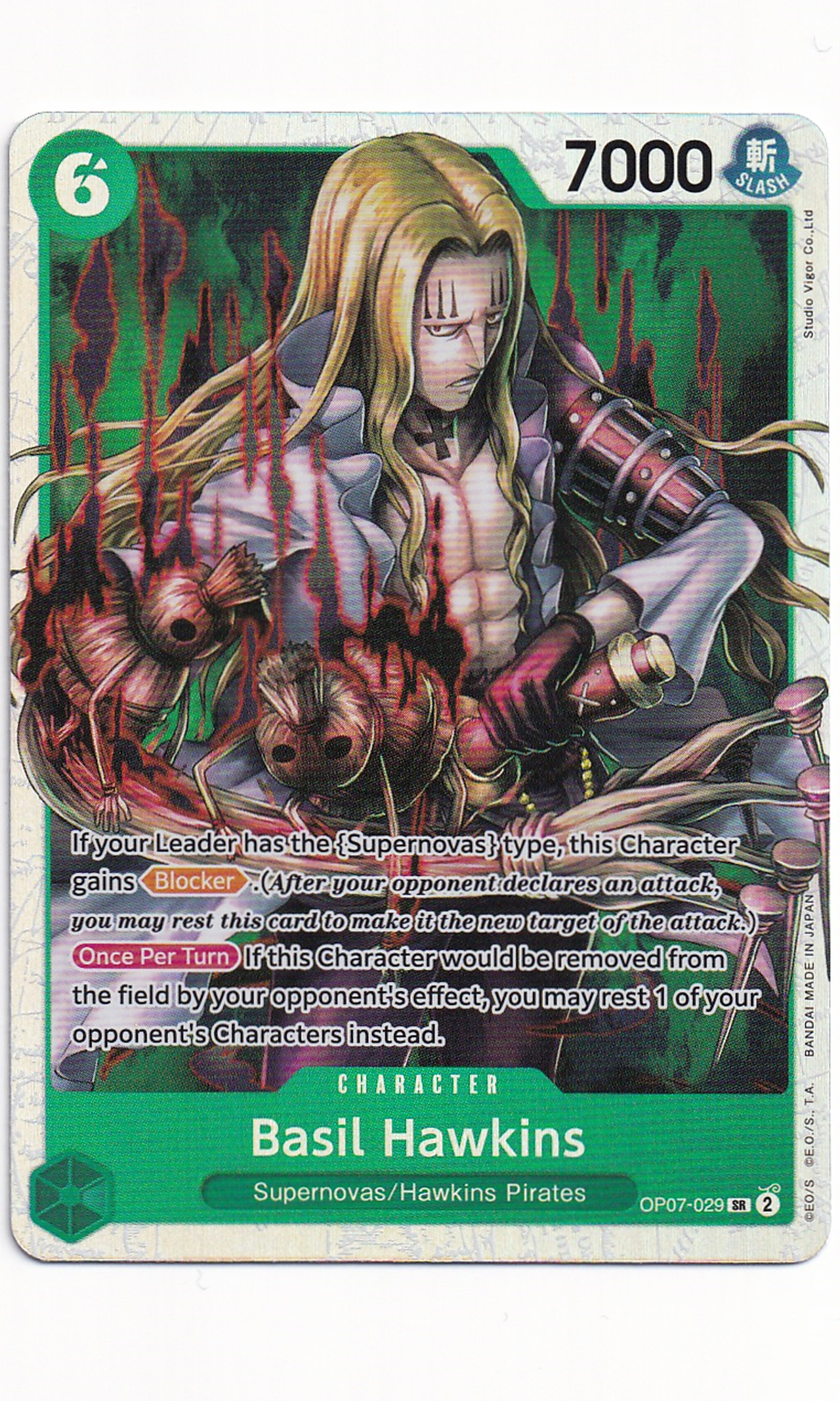 One Piece - #07-029 Basil Hawkins (Super Rare)