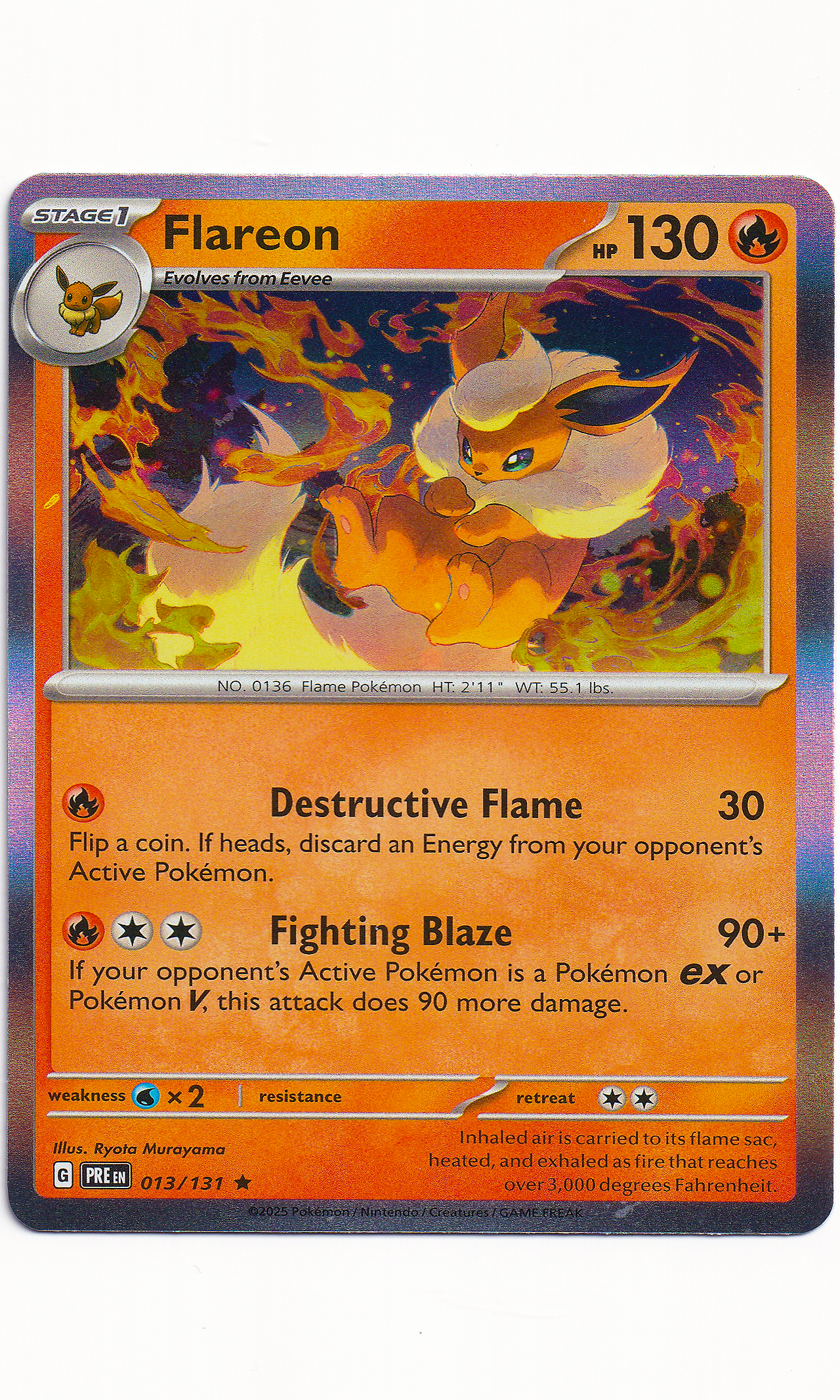Pokemon - #013 Flareon (Holofoil - Prismatic Evolutions)