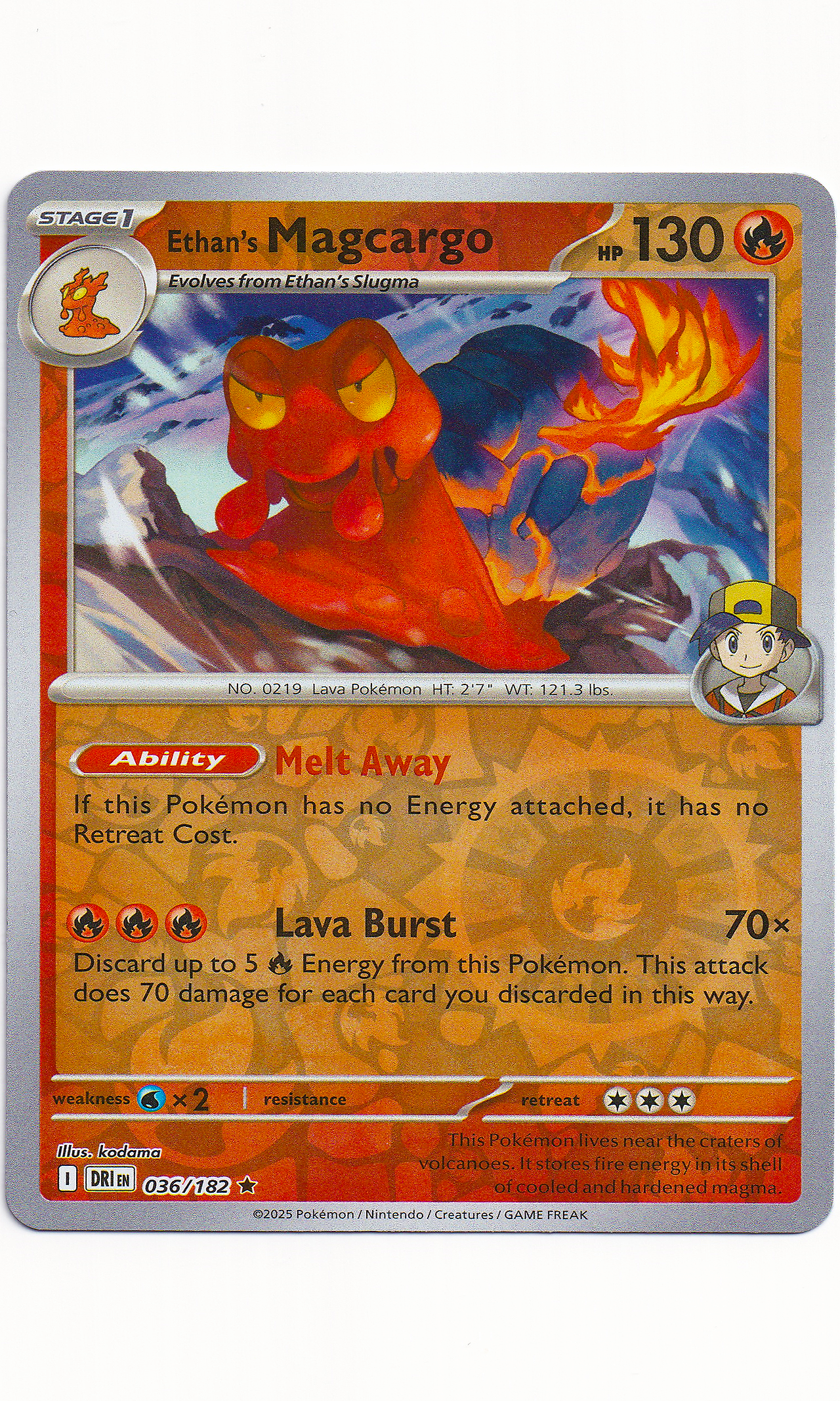 Pokemon - #036 Ethan's Magcargo (Reverse Holofoil - Destined Rivals)