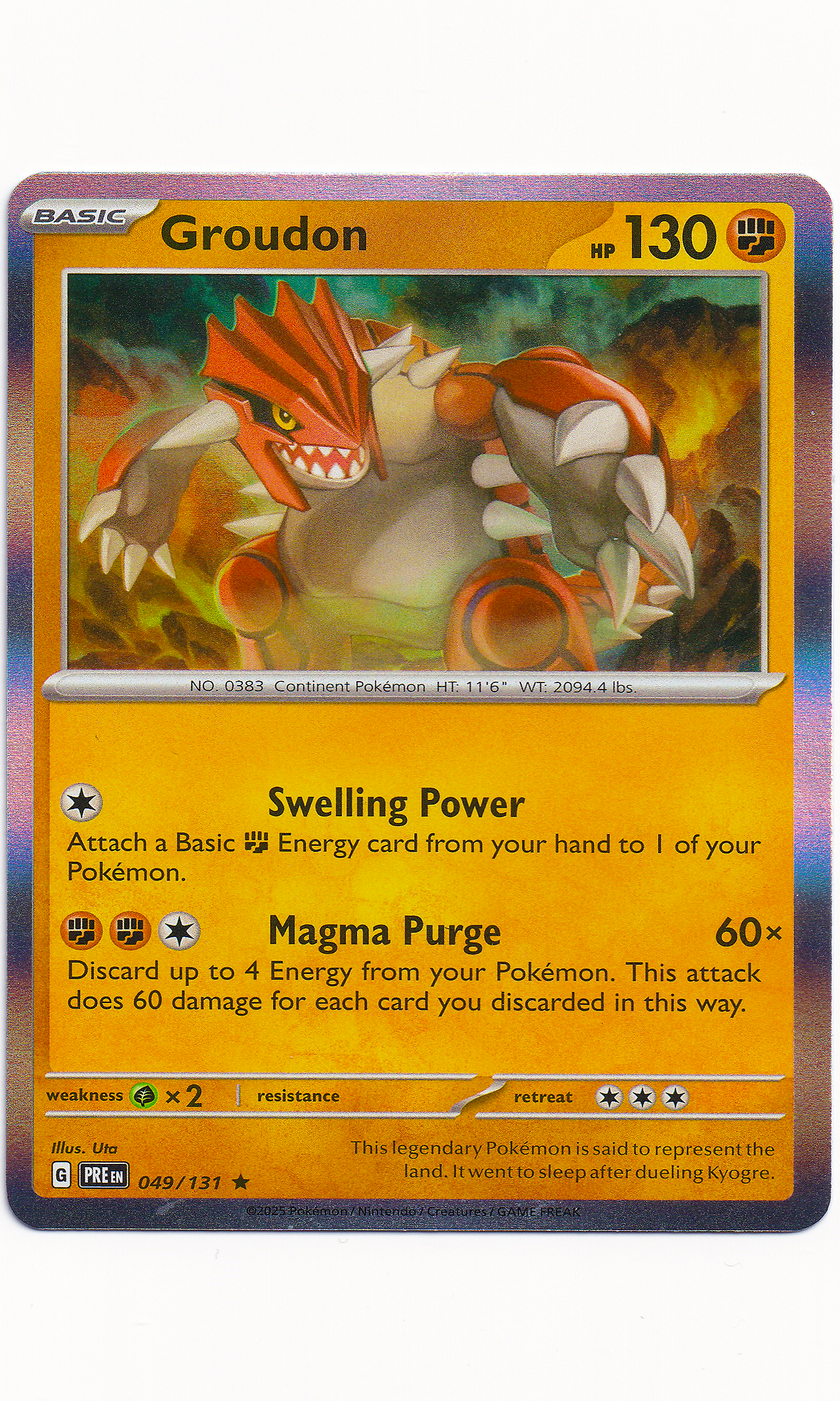 Pokemon - #049 Groudon (Holofoil - Prismatic Evolutions)