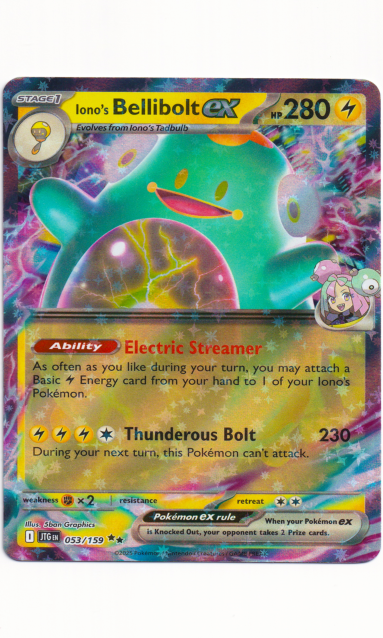 Pokemon - #053 Iono's Bellibolt EX (Double Rare - Journey Together)