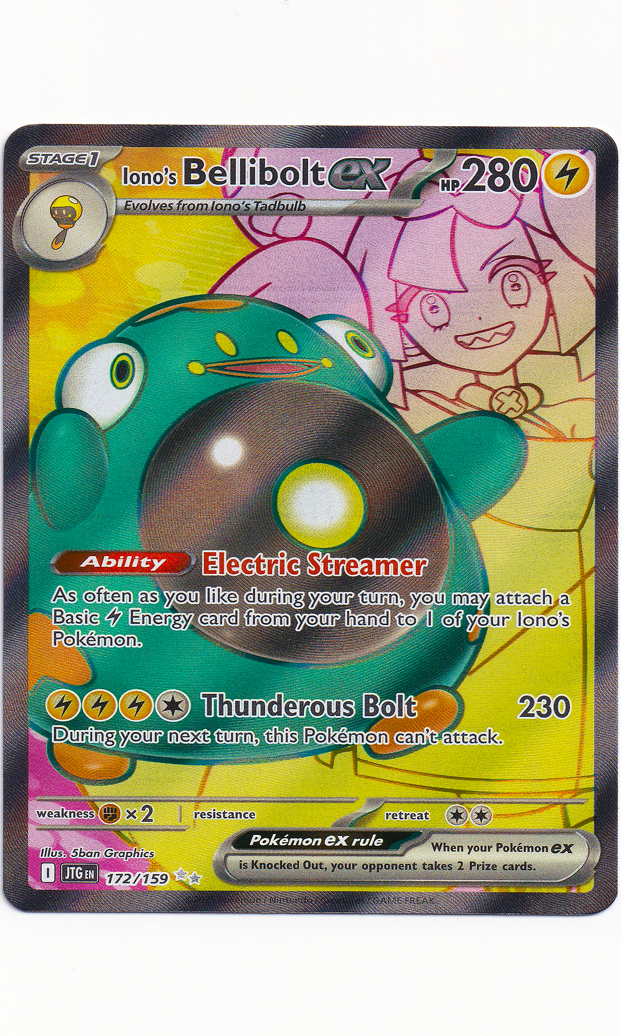 Pokemon - #172 Iono's Bellibolt EX (Ultra Rare - Journey Together)