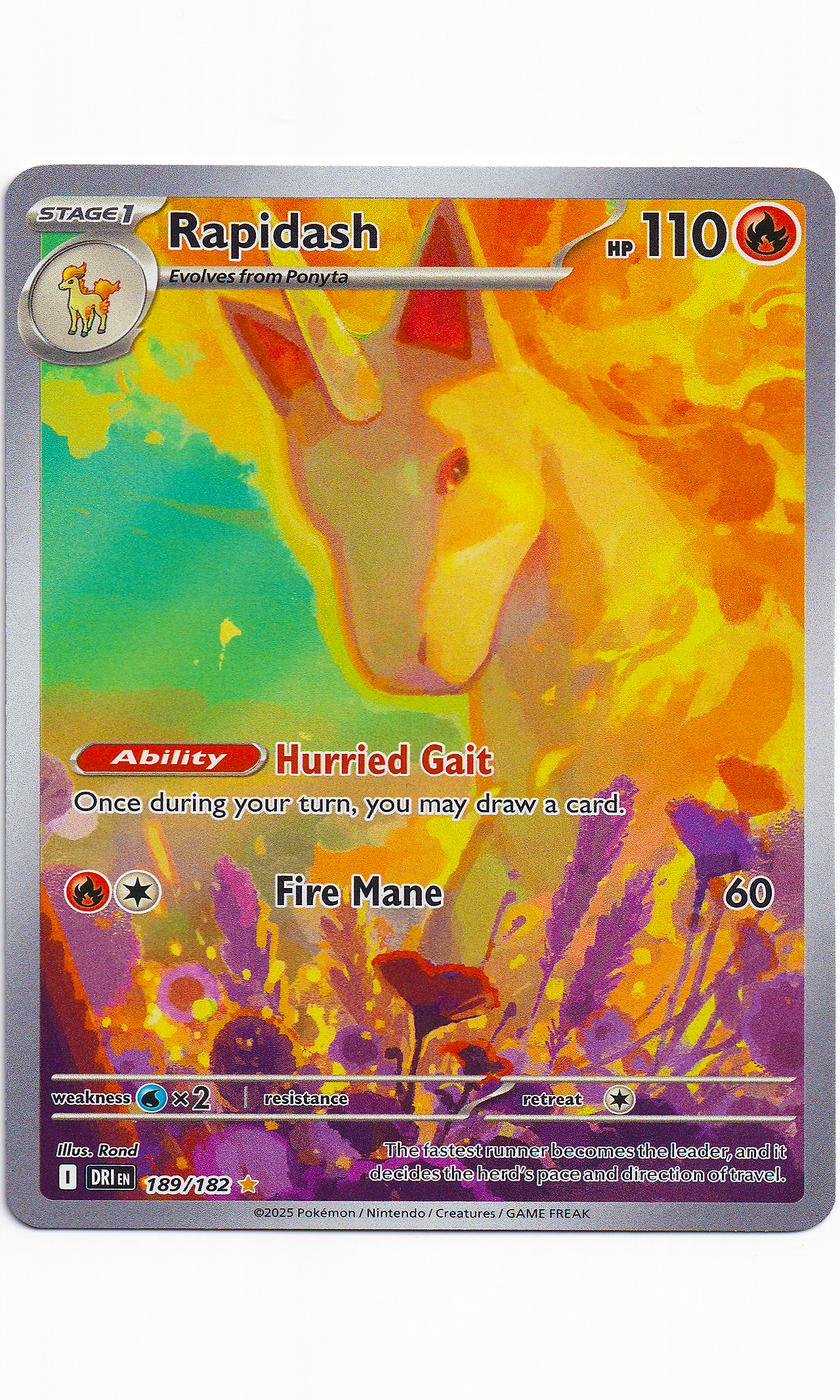 Pokemon - #189 Rapidash (Illustration Rare - Destined Rivals)