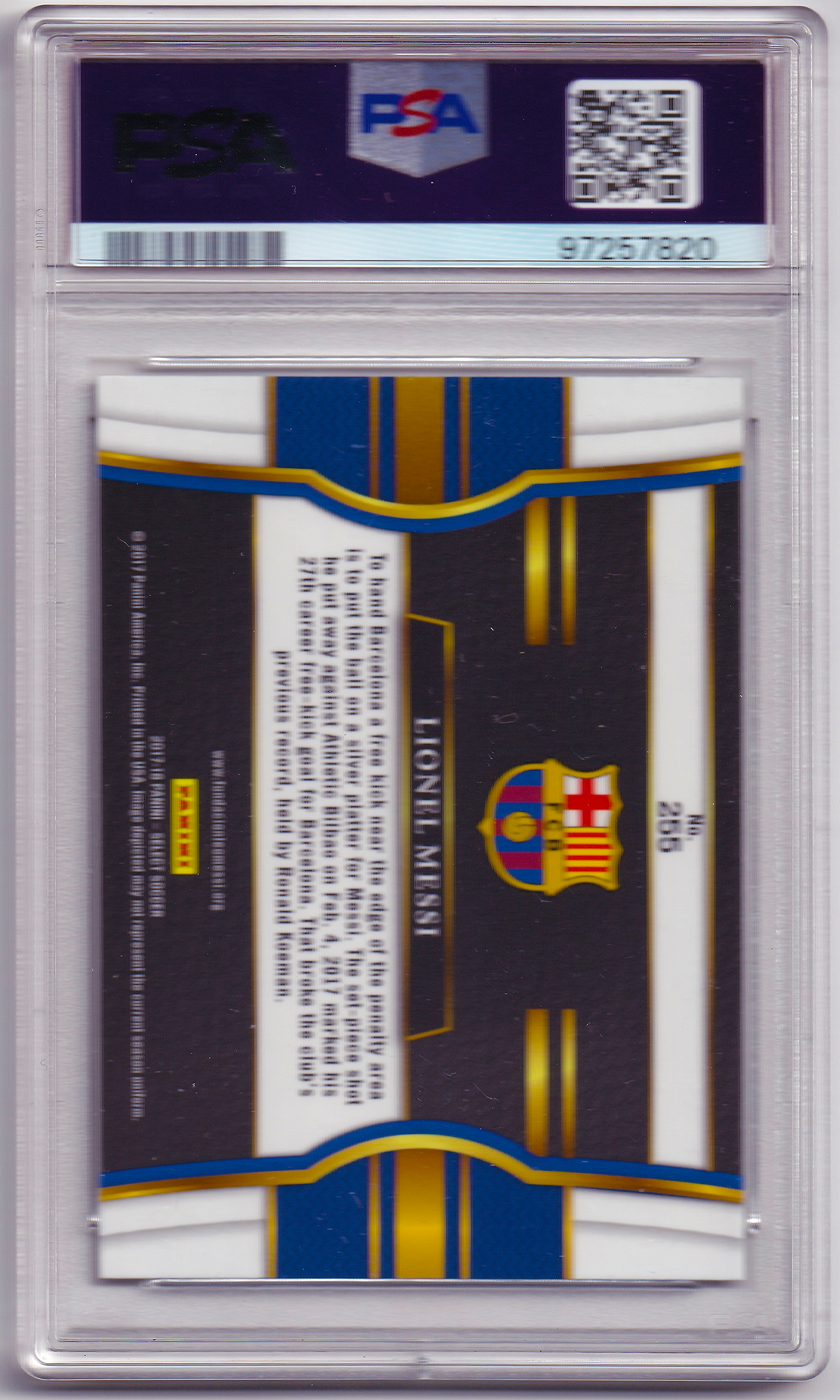 17 Panini Select Soccer - #255 Lionel Messi (PSA 9 - Mint)