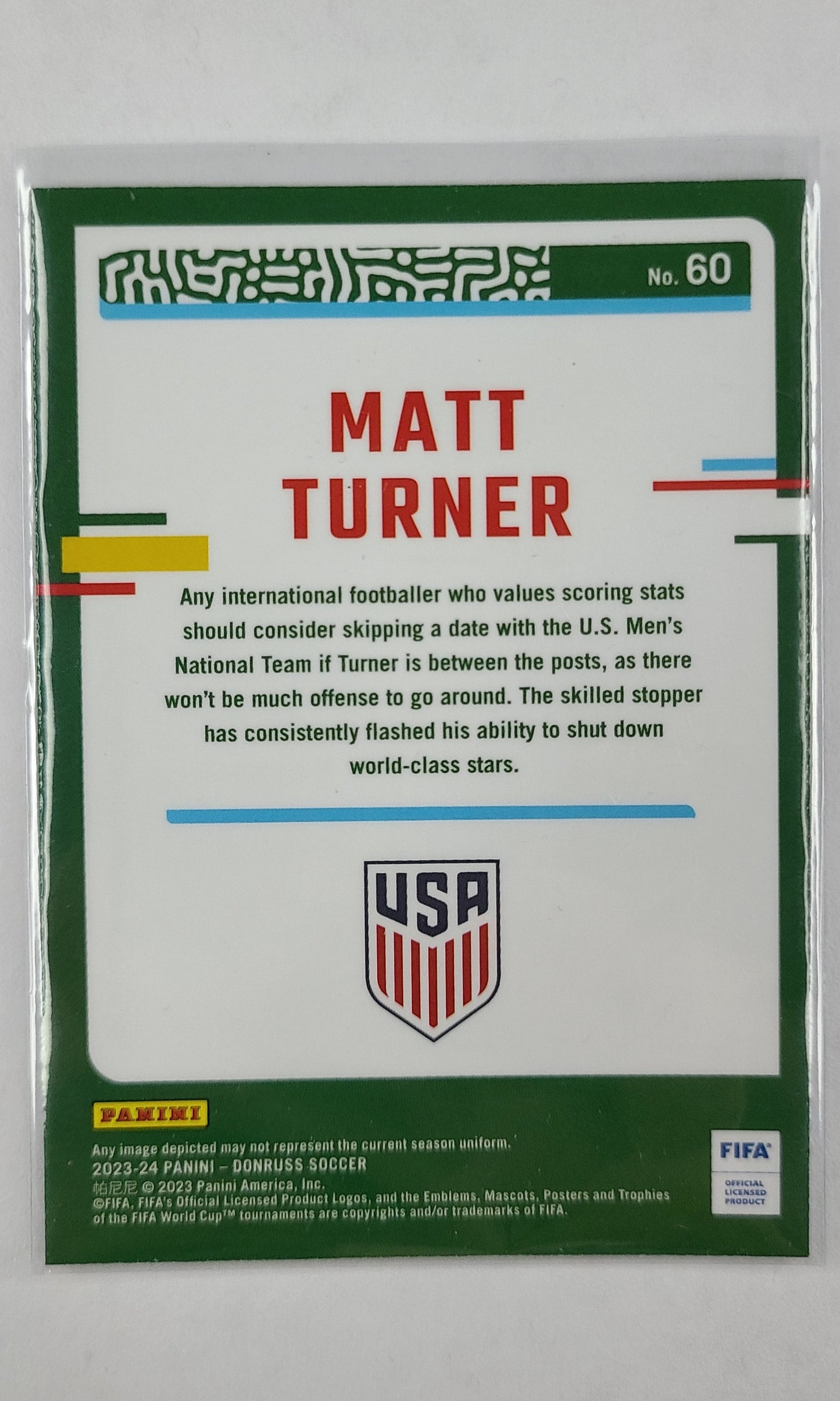 23 Panini Donruss Soccer (Optic) - #60 Matt Turner