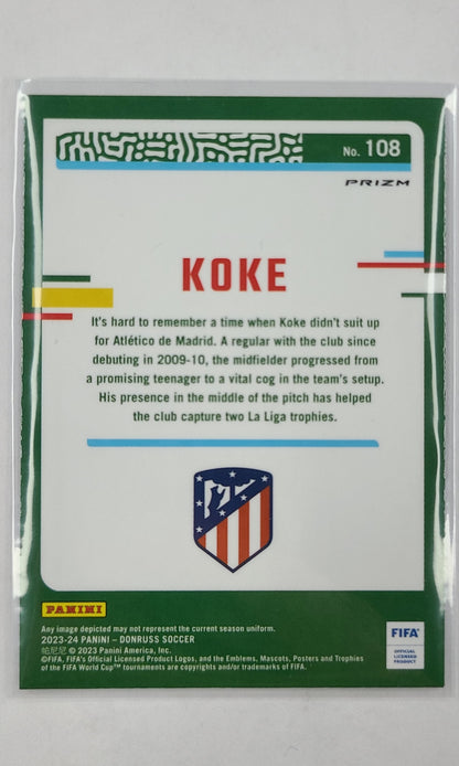 23 Panini Donruss Soccer (Optic) - #108 Koke (Holo)