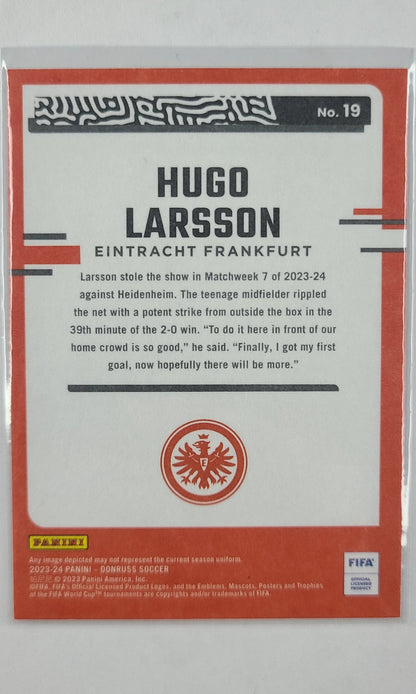 23 Panini Donruss Soccer (The Rookies) - #19 Hugo Larsson