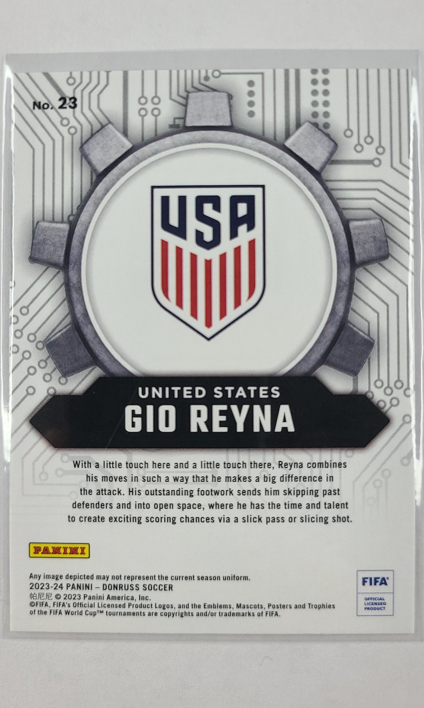 23 Panini Donruss Soccer (Craftsman) - #23 Gio Reyna