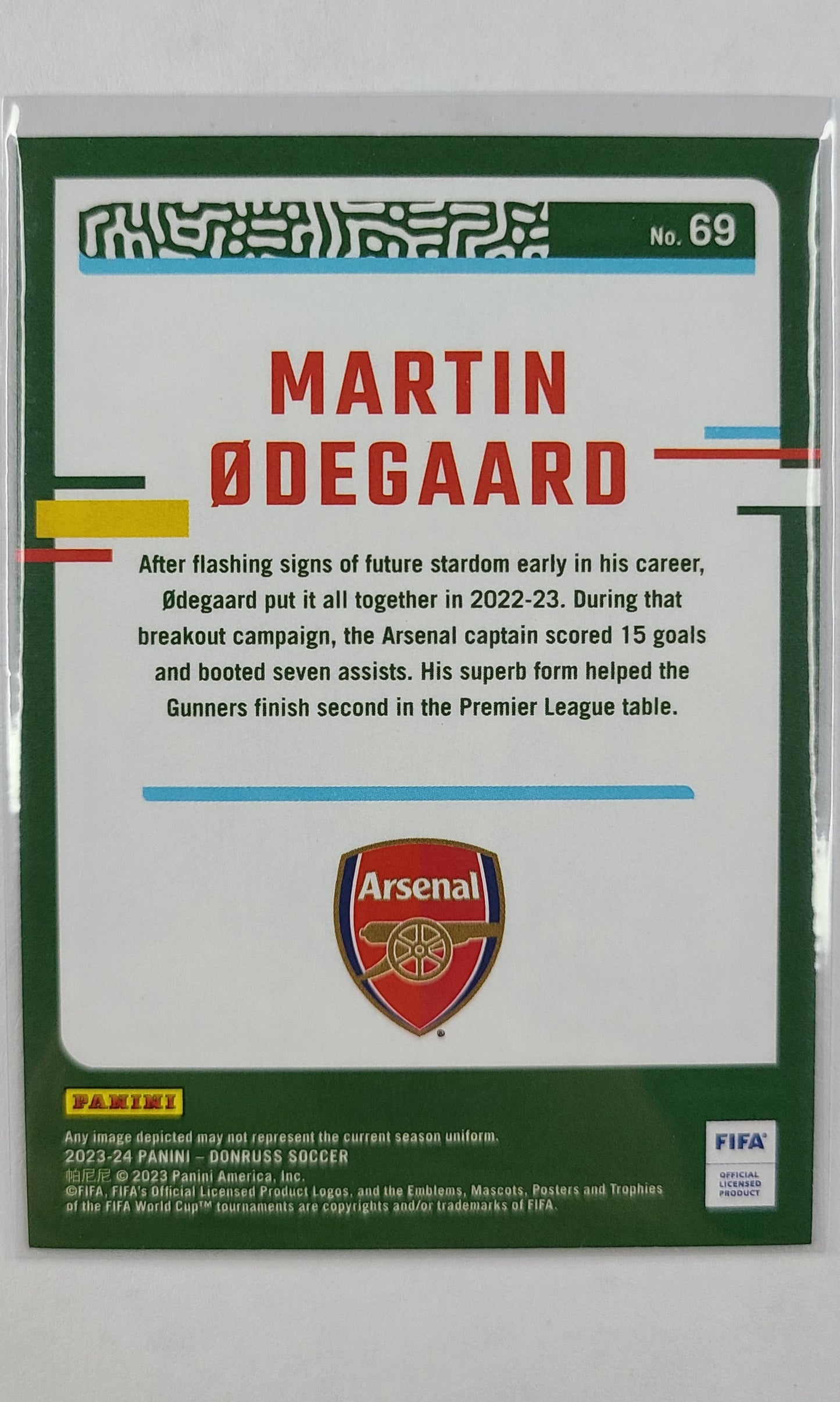 23 Panini Donruss Soccer - #69 Martin Odegaard (Cubic)