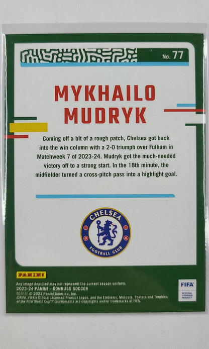 23 Panini Donruss Soccer - #77 Mykhailo Mudryk (Cubic)