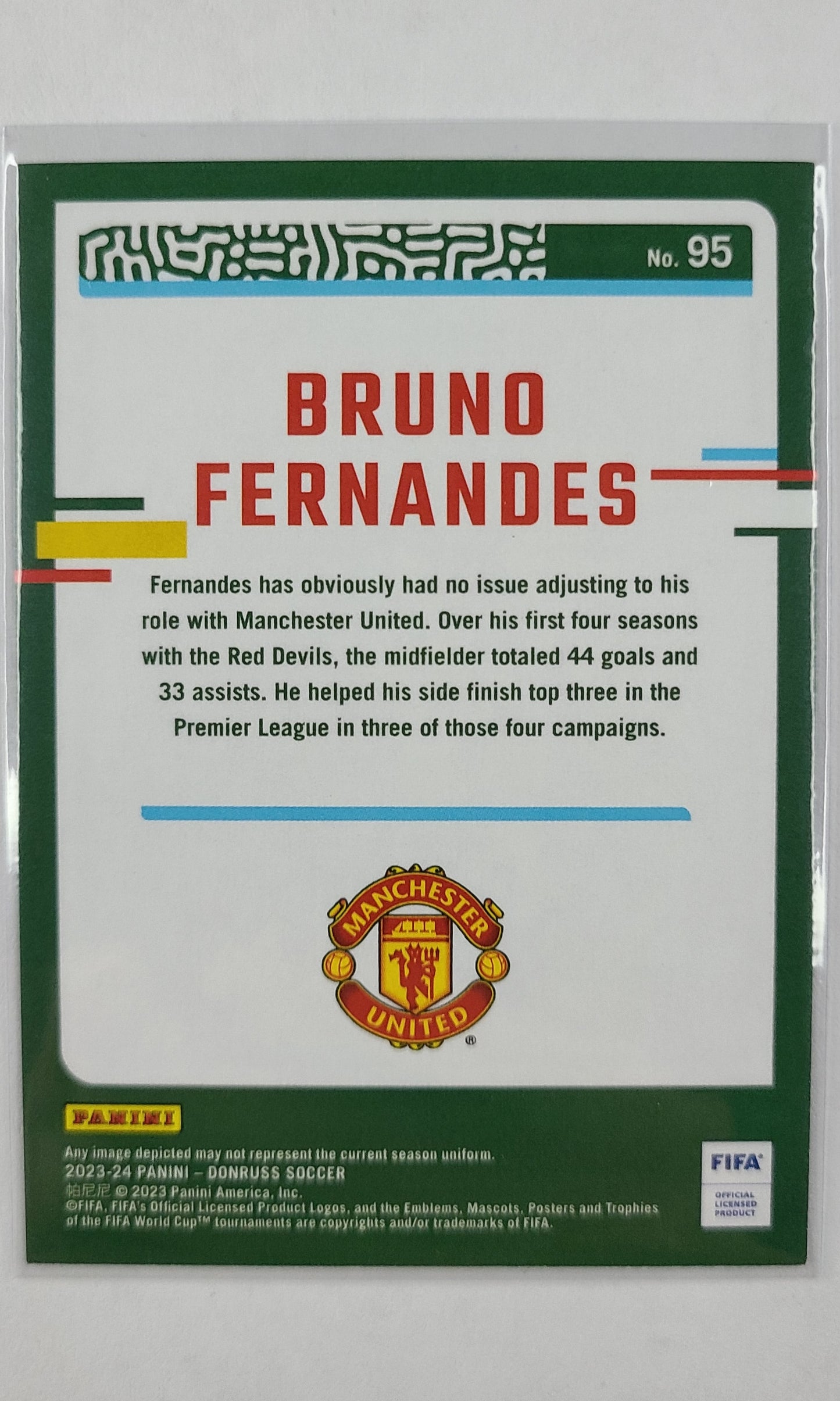 23 Panini Donruss Soccer - #95 Bruno Fernandes (Cubic)