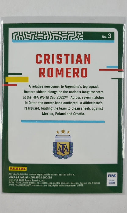 23 Panini Donruss Soccer - #3 Cristian Romero