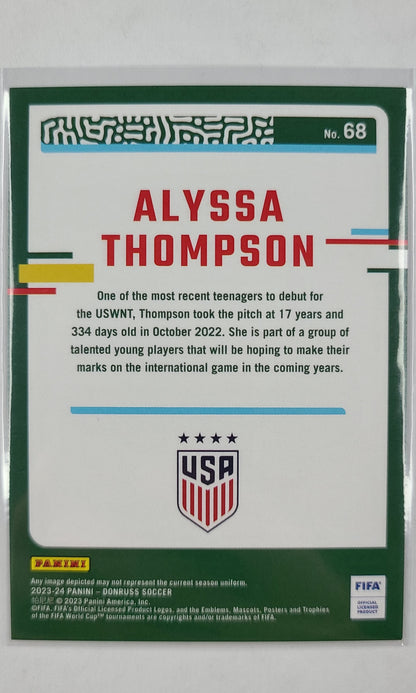 23 Panini Donruss Soccer - #68 Alyssa Thompson