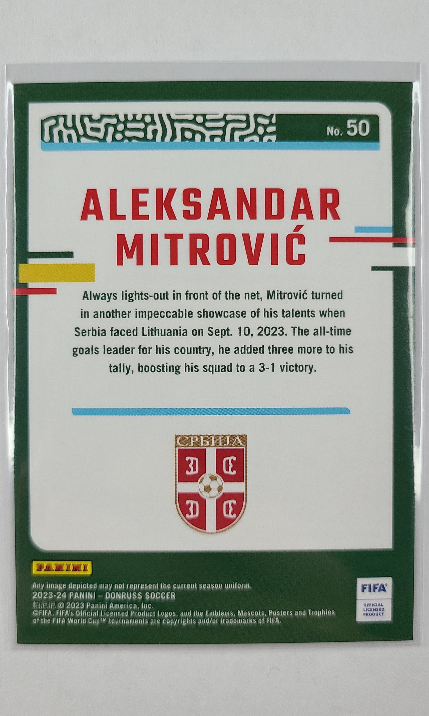 23 Panini Donruss Soccer - #50 Aleksandar Mitrovic