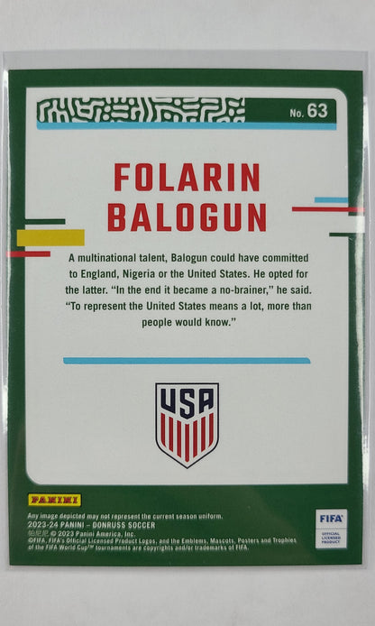 23 Panini Donruss Soccer - #63 Folarin Balogun