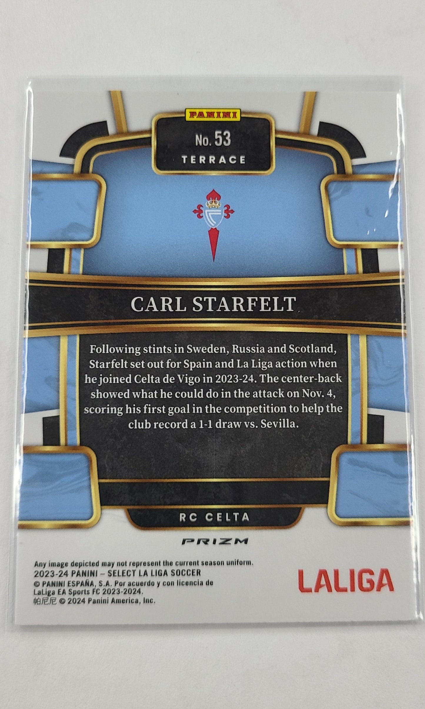 23 Panini Select Soccer - #53 Carl Starfelt (Purple Mojo)