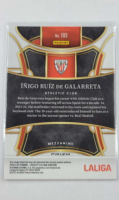 23 Panini Select Soccer - #103 Inigo Ruiz de Galarreta (Purple Mojo)