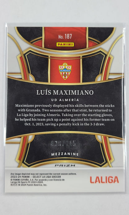 23 Panini Select Soccer - #187 Luis Maximiano (039/115) (Pink Mojo)