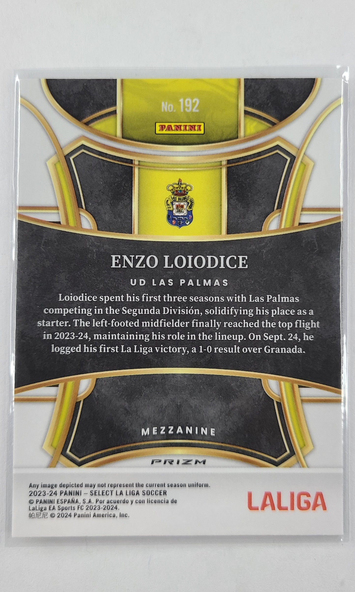 23 Panini Select Soccer - #192 Enzo Loiodice (Purple Mojo)