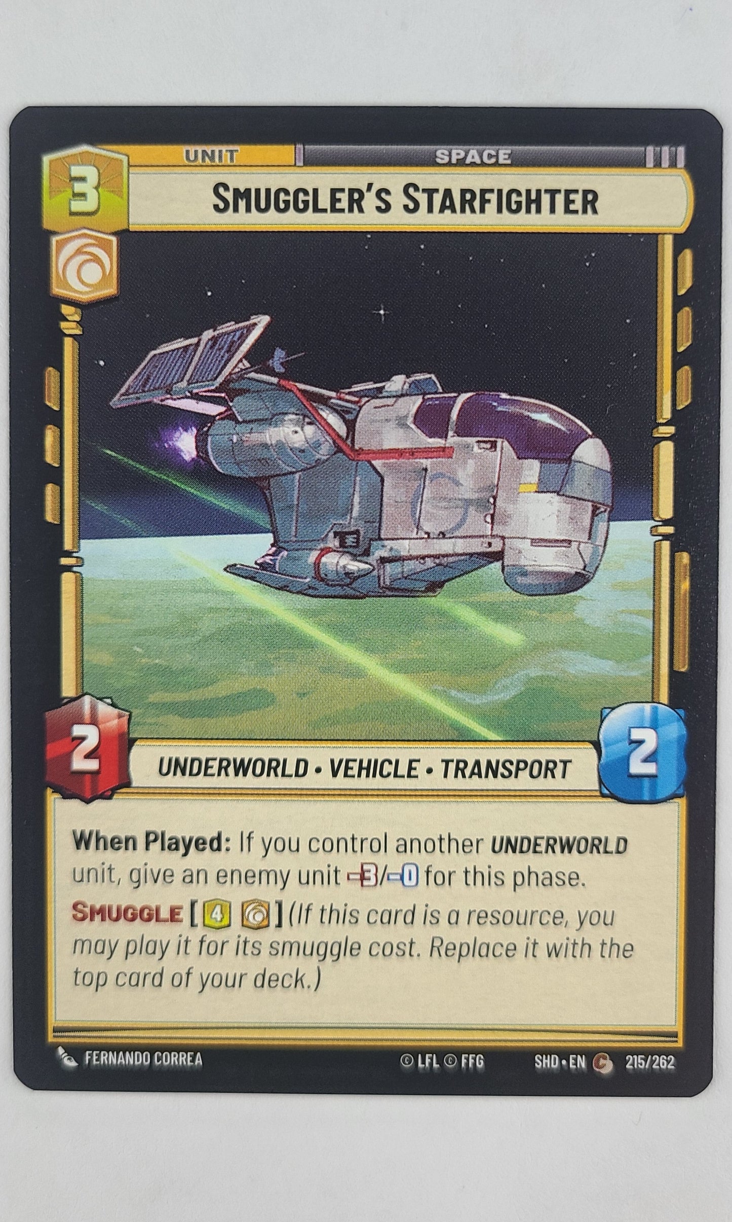 Star Wars Unlimited - #215 Smuggler's Starfighter