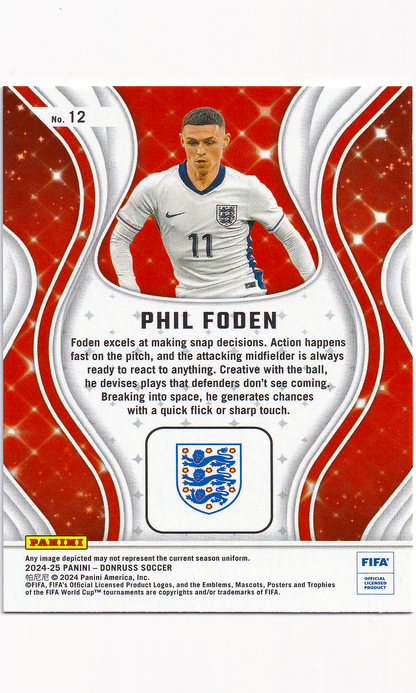 24 Panini Donruss Soccer - #12 Phil Foden (Magicians)