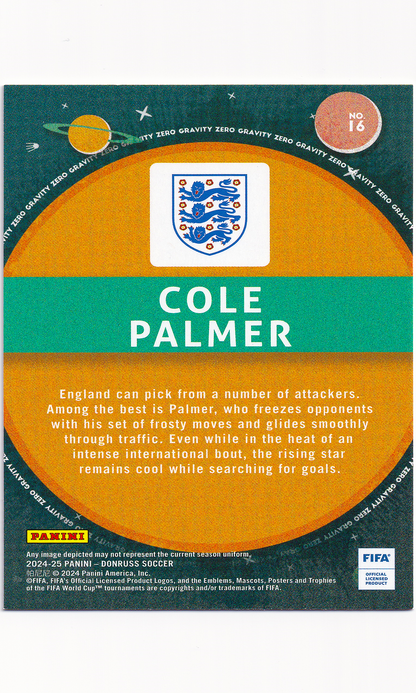 24 Panini Donruss Soccer - #16 Cole Palmer (Red - Zero Gravity)