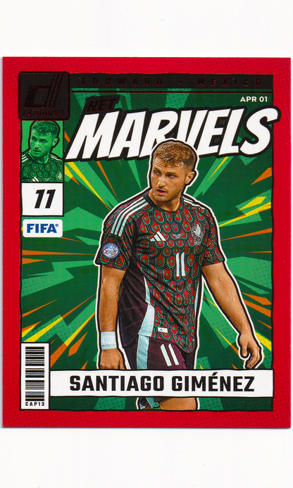 24 Panini Donruss Soccer - #17 Santiago Gimenez (Red - Net Marvels)