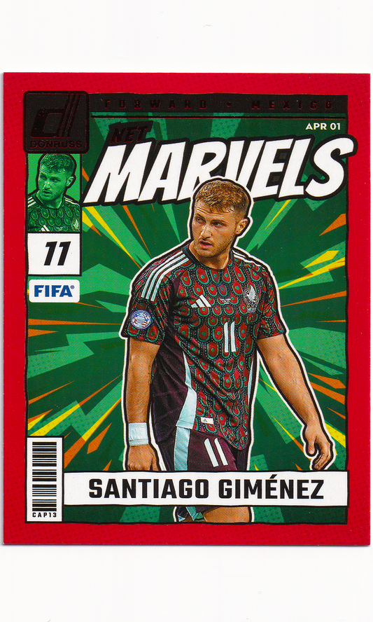 24 Panini Donruss Soccer - #17 Santiago Gimenez (Red - Net Marvels)