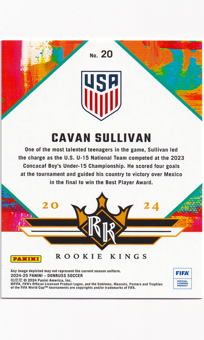 24 Panini Donruss Soccer - #20 Cavan Sullivan (Rookie Kings)