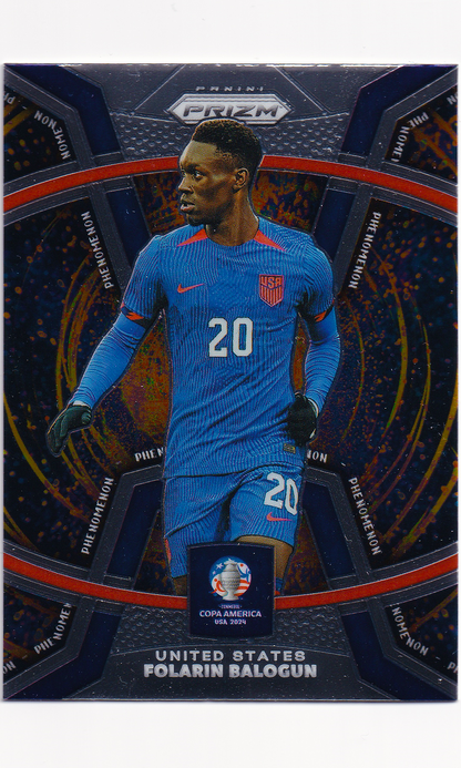 24 Panini Prizm Copa America Soccer - #33 Folarin Balogun (Phenomenon)