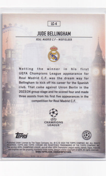 23 Topps Chrome Soccer (London Calling) - #LC-4 Jude Bellingham