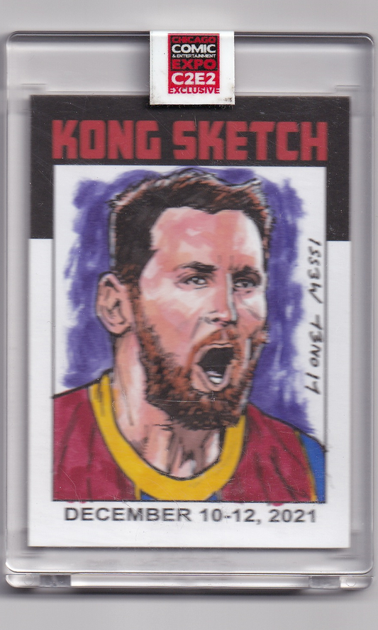 21 C2E2 Exclusive - Limited Edition 1/1 Lionel Messi Sketch Trading Card