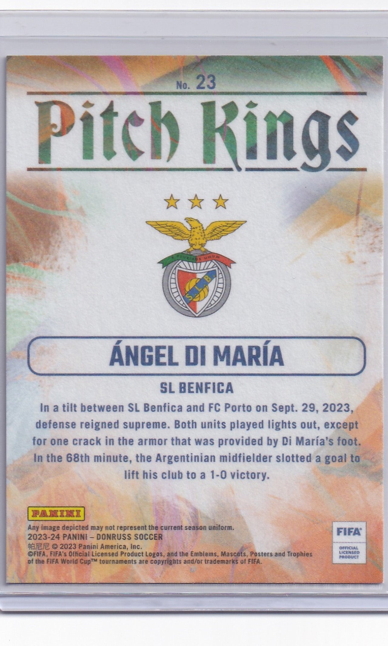 23 Panini Donruss Soccer (Pitch Kings) - #23 Angel Di Maria