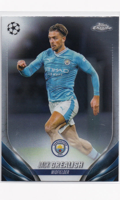 23 Topps Chrome Soccer - #124 Jack Grealish