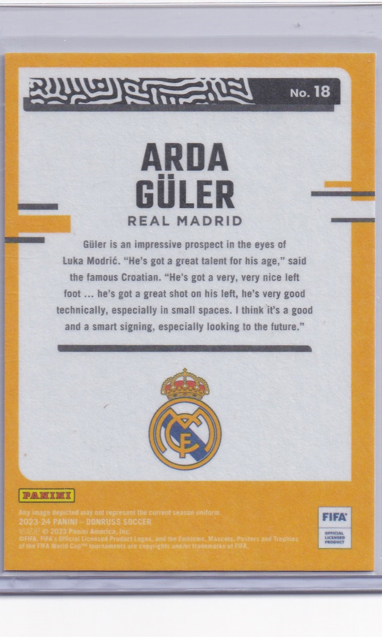 23 Panini Donruss Soccer (The Rookies) - #18 Arda Guler