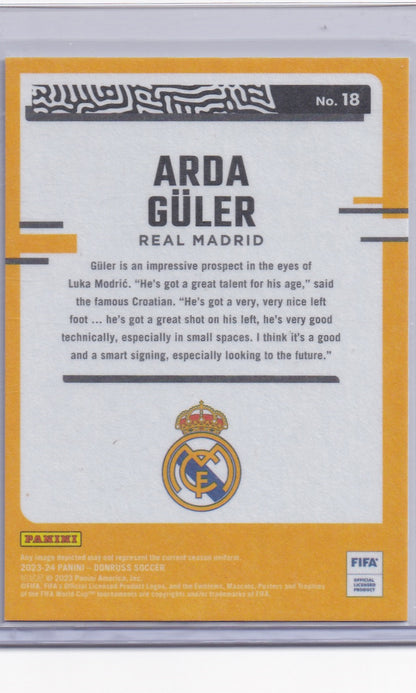 23 Panini Donruss Soccer (The Rookies) - #18 Arda Guler