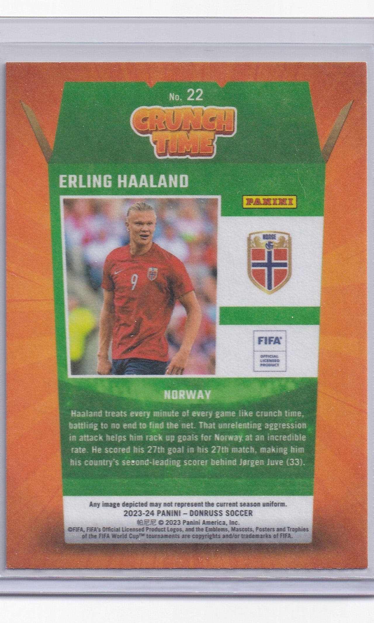 23 Panini Donruss Soccer (Crunch Time) - #22 Erling Haaland