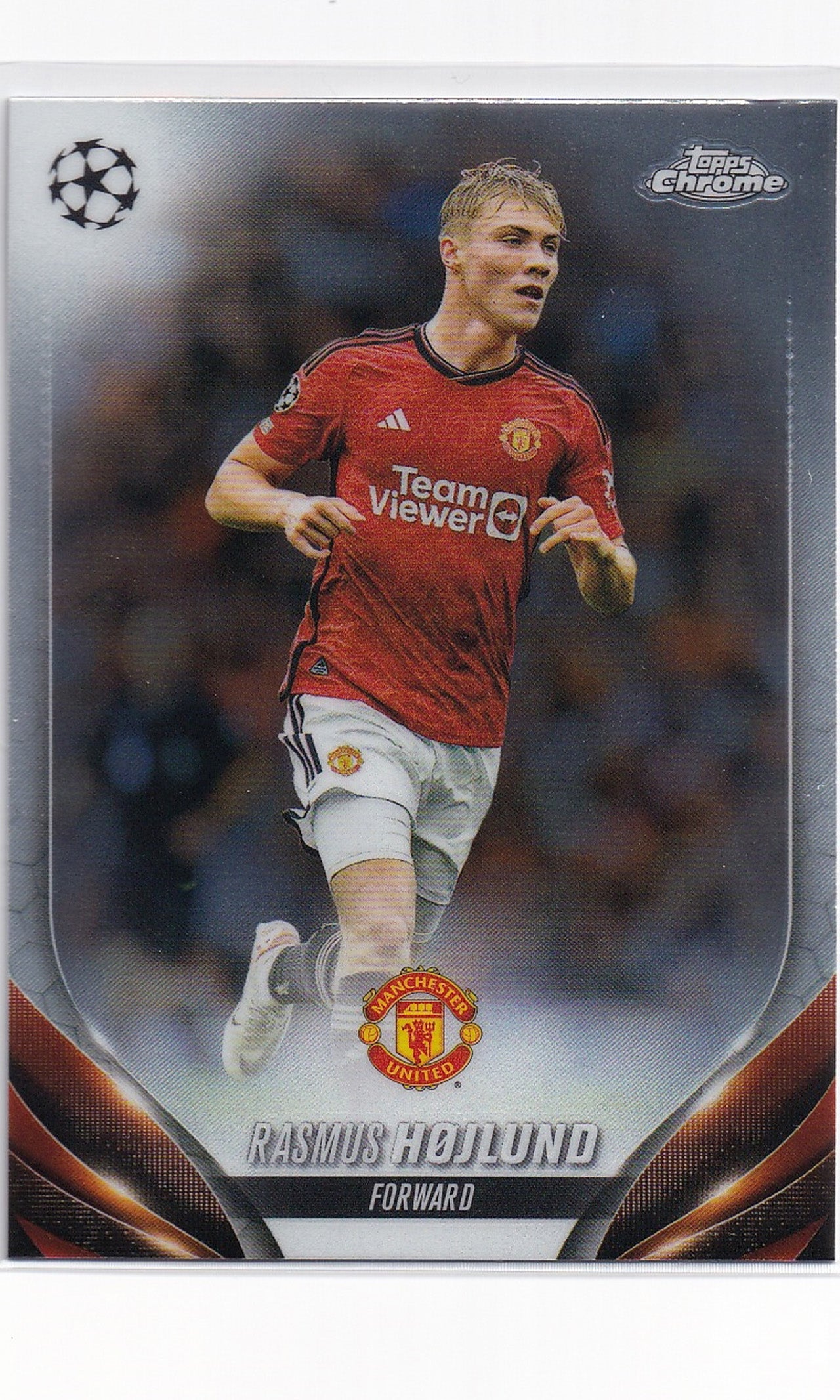 23 Topps Chrome Soccer - #131 Rasmus Hojlund