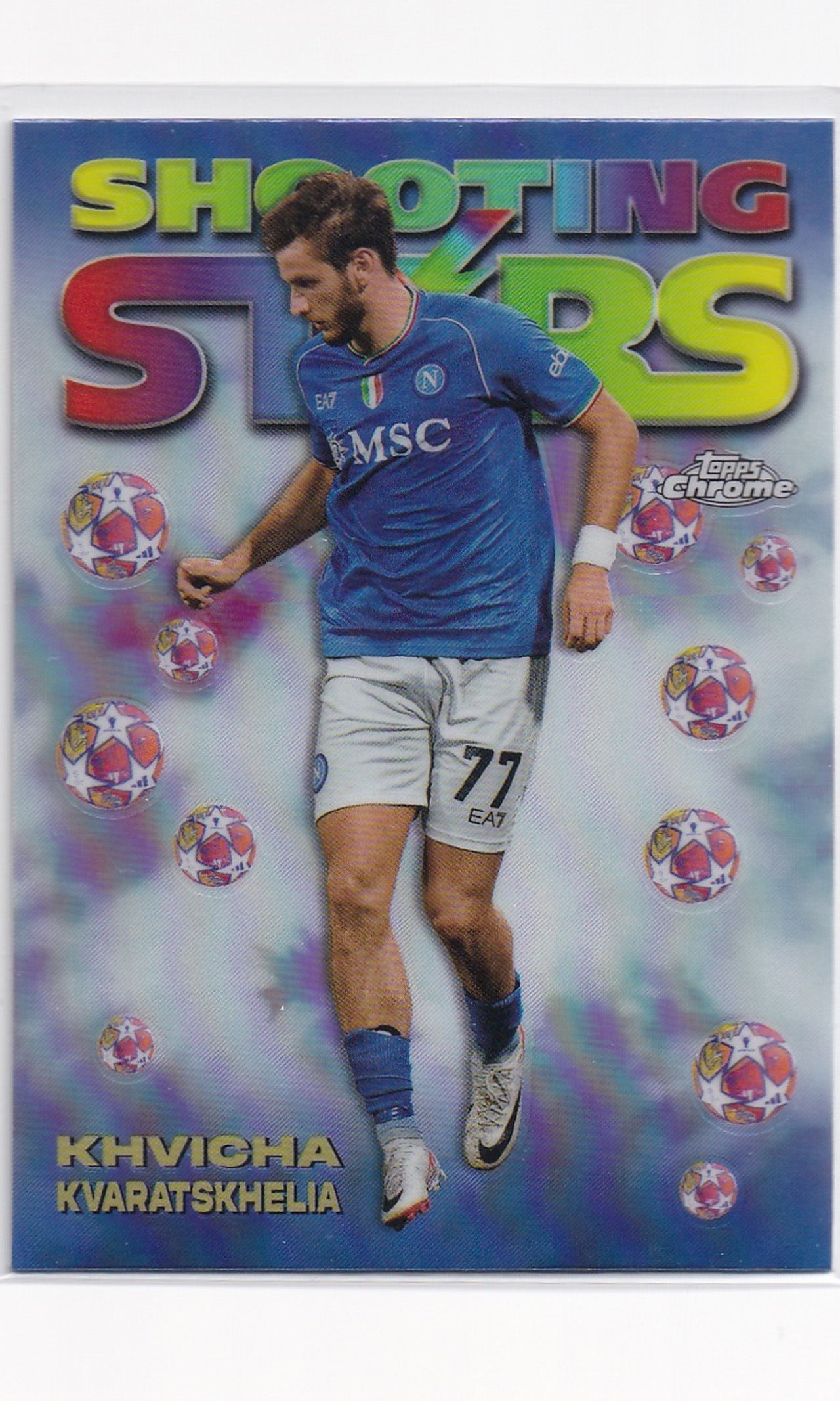 23 Topps Chrome Soccer (Shooting Stars) - #98-6 Khvicha Kvaratskhelia